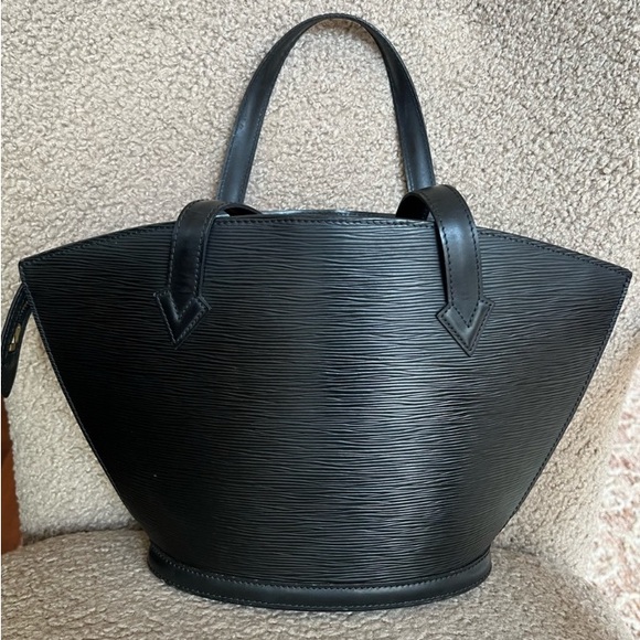 LOUIS VUITTON St. Jacques Epi Large Black Leather Tote Bag EUC - Picture 4 of 15